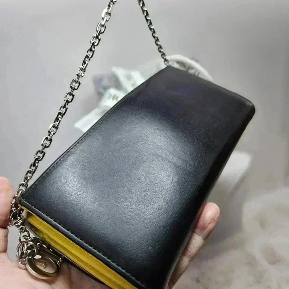 Dior Rencontre Black/Yellow Wallet-On-Chain - Picture 15 of 16